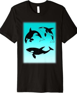 3 Swimming Orcas Premium T-Shirt