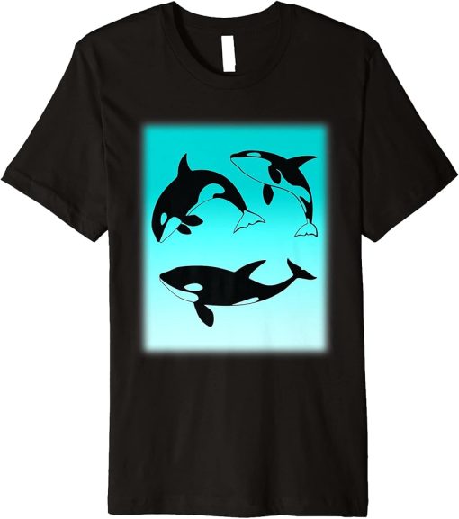 3 Swimming Orcas Premium T-Shirt