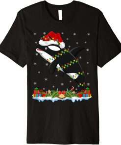 Fishing Lover Family Matching Santa Orca Fish Christmas Premium T-Shirt