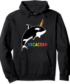 Unicorn Orca killer Whale funny Wild Orcinus T-shirt Pullover Hoodie